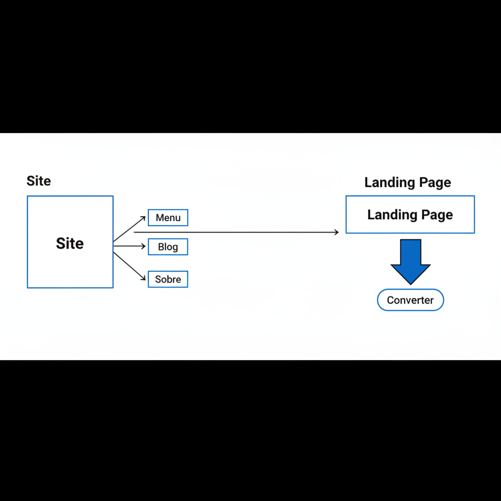 Blog CSW Sites - Landing Page vs. Site: Qual a diferença e quando usar cada uma?