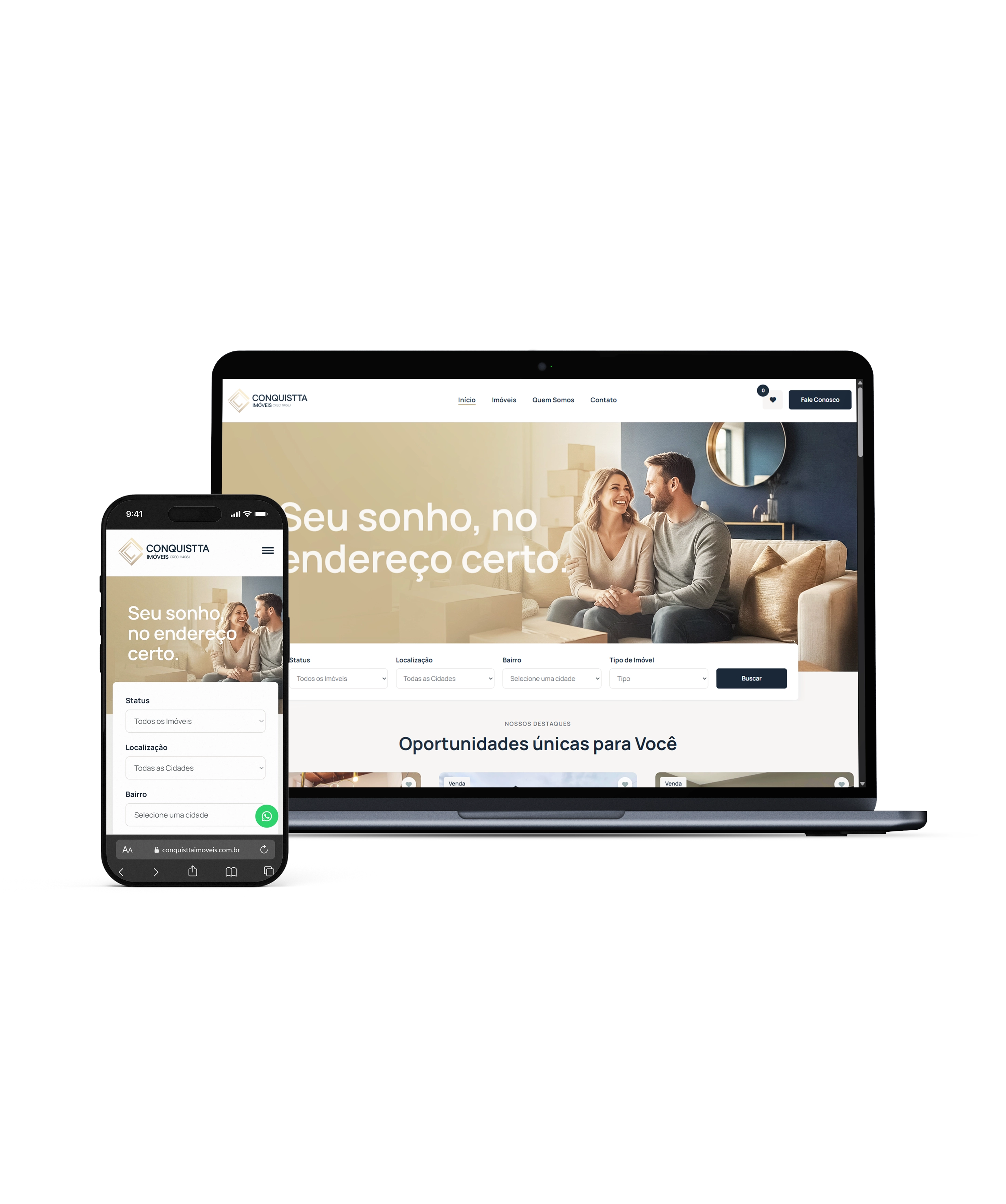 Imagem do site do cliente