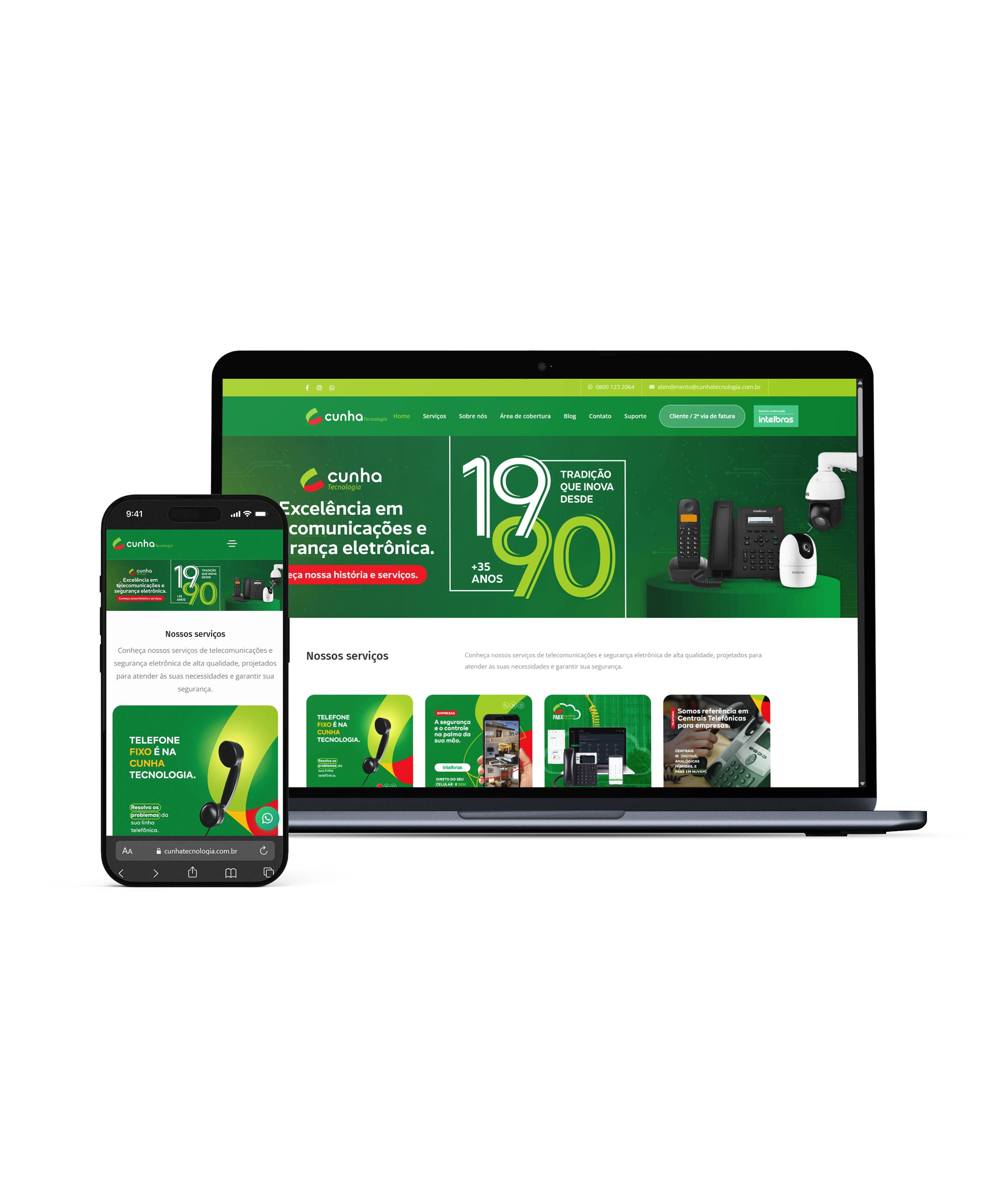 Imagem do site do cliente