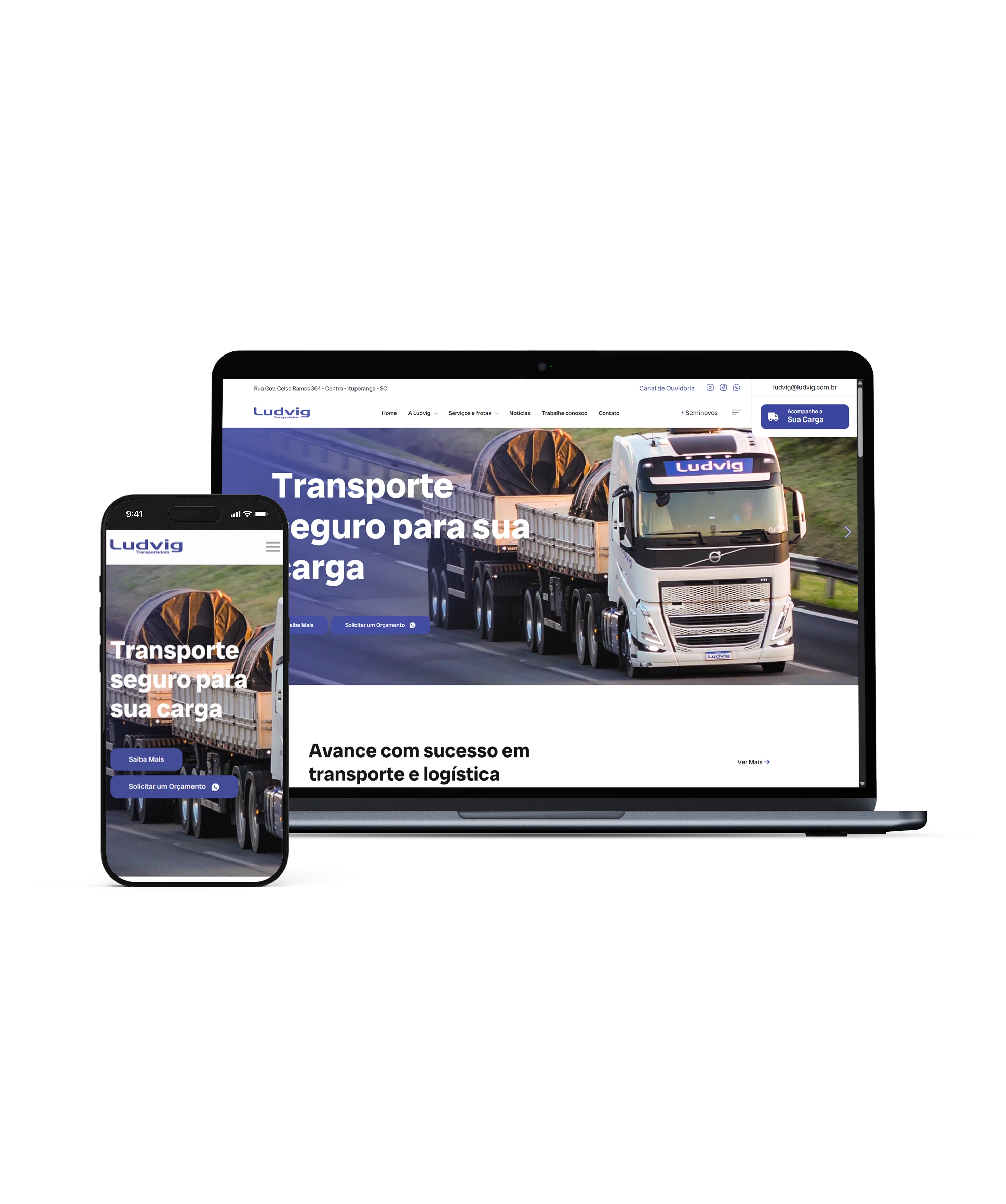 Imagem do site do cliente