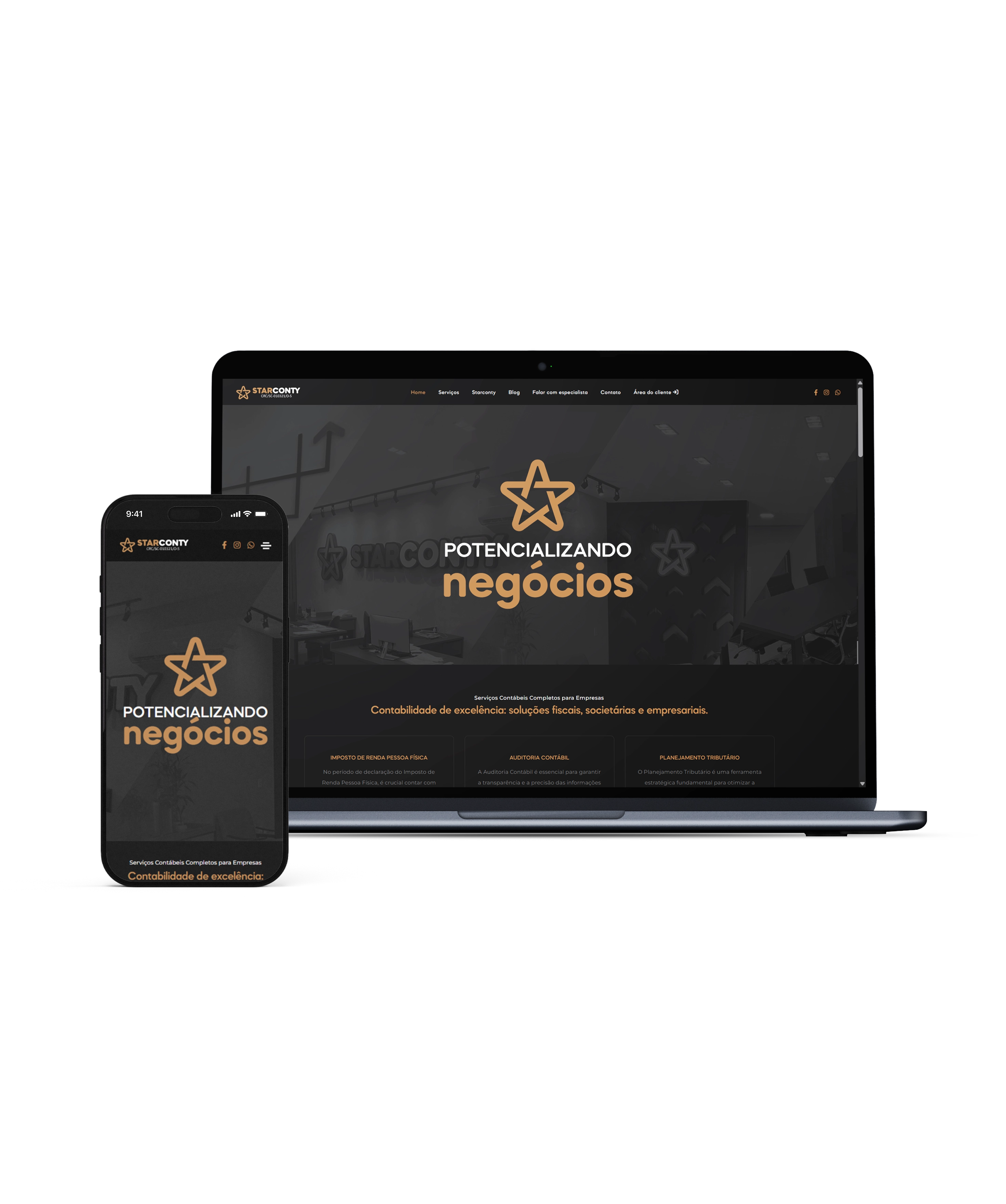 Imagem do site do cliente