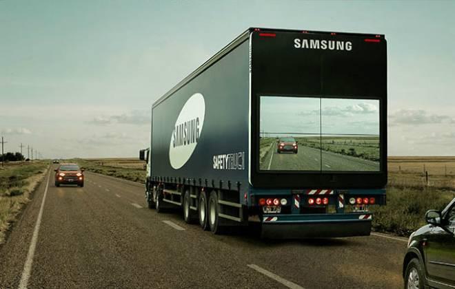 Samsung faz um teste com o “caminhão transparente”