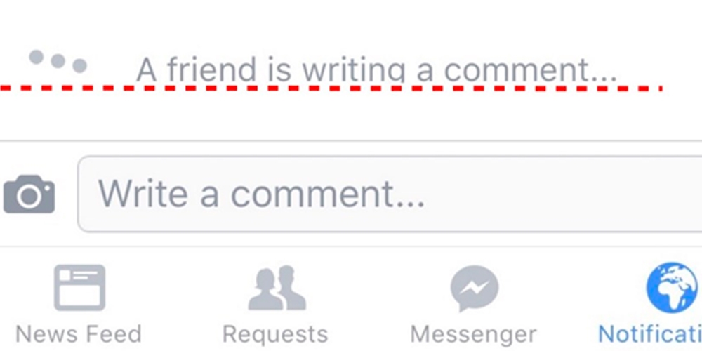 App do facebook agora permite ver quando alguém está escrevendo comentário